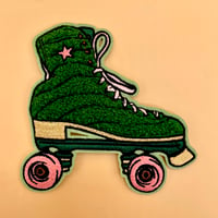 NEW COLORWAY Dark Green SKATE Chenille Iron-On Patch!