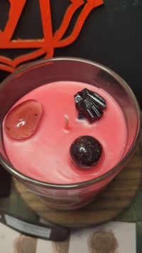 Image 2 of Root Chakra Crystal Infused Candle Gift Set