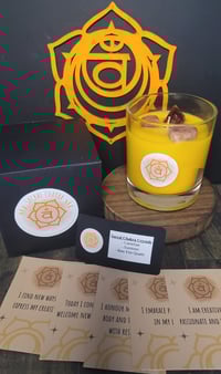 Image 1 of Sacral Chakra Crystal Infused Candle Gift Set
