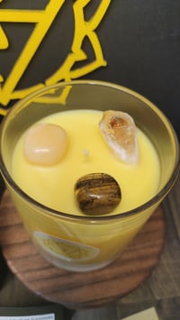 Image 2 of Solar Plexus Chakra Crystal Infused Candle Gift Set