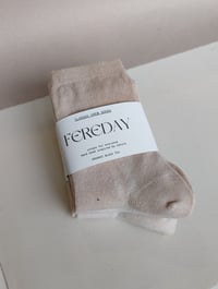 Image 1 of Fereday Crew Socks - Natural Tea Dye