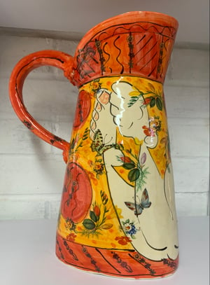 Image of Large red and orange jug