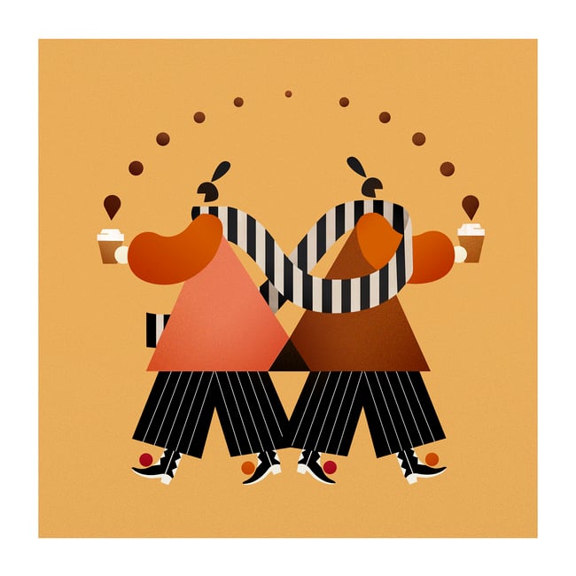 Take-away coffee walkers