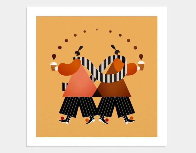 Take-away coffee walkers