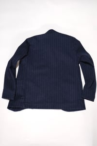 Image 5 of Chinwest wool Jacket - Navy chalk stripe 