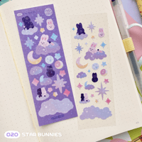 Image 1 of Star bunnies sticker sheet