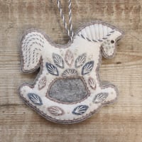 Image 1 of Winter Rocking Horse Decoration