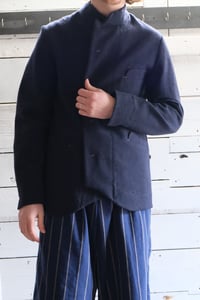 Image 6 of Chinwest wool Jacket - Navy Japanese 