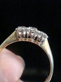 Image 3 of EDWARDIAN  18CT YELLOW GOLD 3 STONE OLD CUT DIAMOND  0.35CT RING