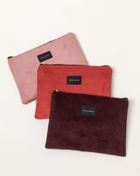 Image 3 of Zoe&co Corduroy Pouch Salmon