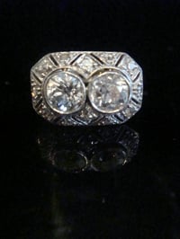 Image 3 of EDWARDIAN ART DECO 18CT YELLOW GOLD 2 STONE TOI ET MOI 1.45CT DIAMOND RING