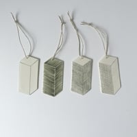 Image 1 of Hanging decorations rectangle 7cm . 4 choices