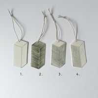 Image 2 of Hanging decorations rectangle 7cm . 4 choices