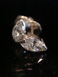 Image 1 of STUNNING 18CT WHITE GOLD MARQUIS CUT DIAMOND 0.60CT CLAW SET STUD EARRINGS