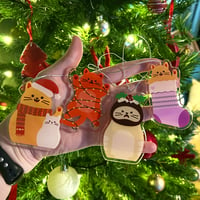 Image 1 of Christmas Cats Tree Decorations