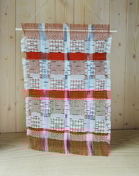 Image 1 of Woven Wall Hanging Textile Artwork Naturally Dyed Madder Red | No.1