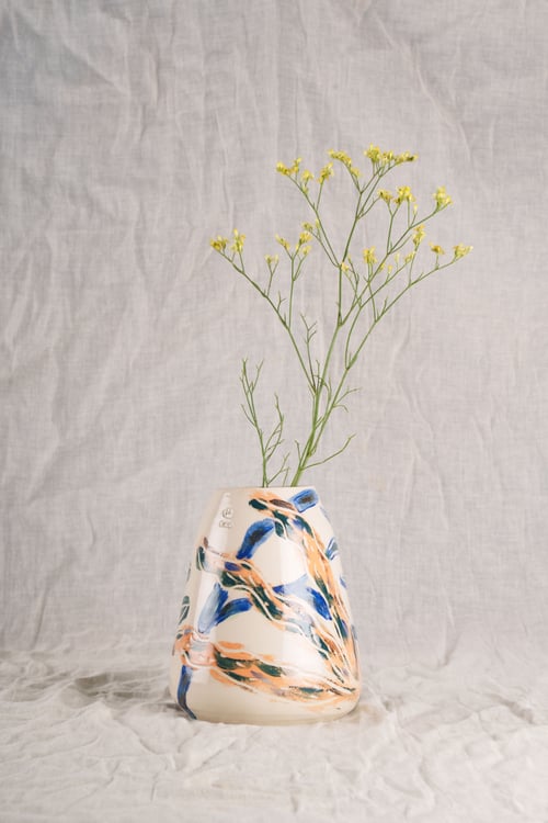 Image of White Sgraffito Vase