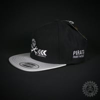 Image 1 of SNAPBACK CAP PIRATE REFLECTIVE SILVER