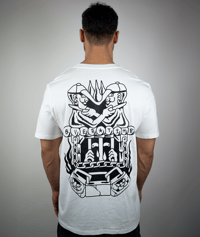 Image 1 of OVERTIME/ @NUNK1ADEUS / WHITE T-SHIRT
