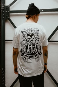 Image 5 of OVERTIME/ @NUNK1ADEUS / WHITE T-SHIRT