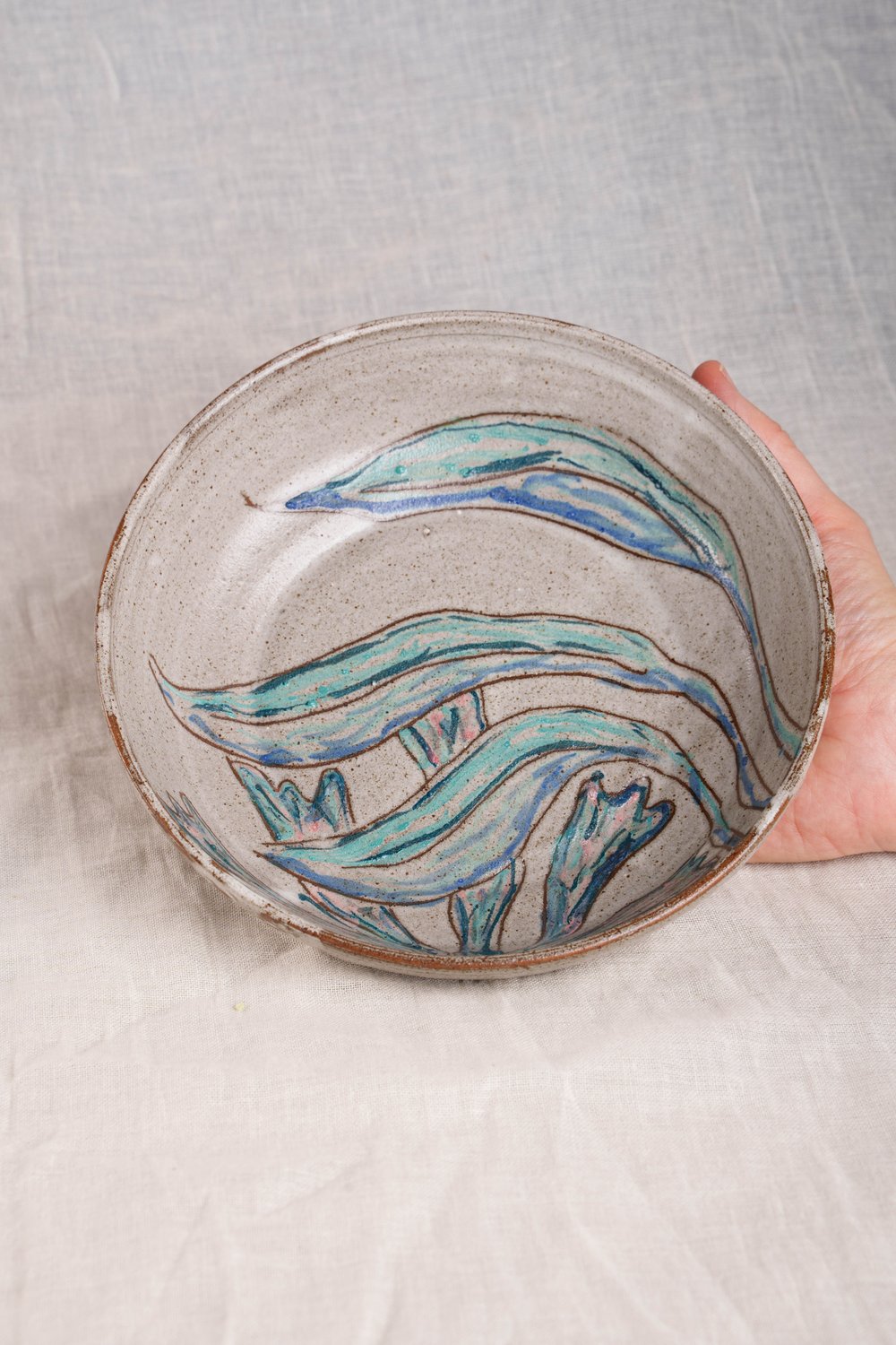 Image of Terracotta Sgraffito Dinner Bowl