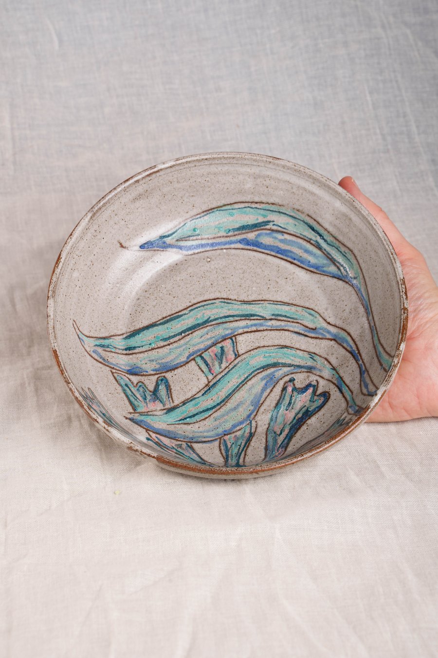 Image of Terracotta Sgraffito Dinner Bowl