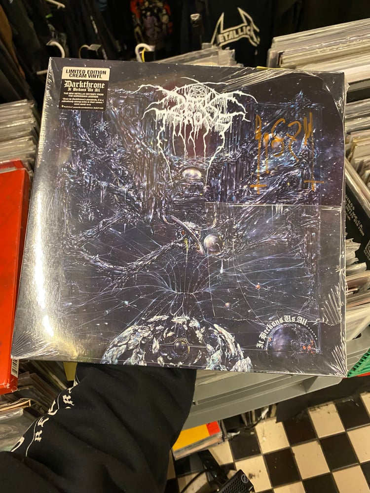 Image of LP Darkthrone It Beckons Us All signed / grey marble