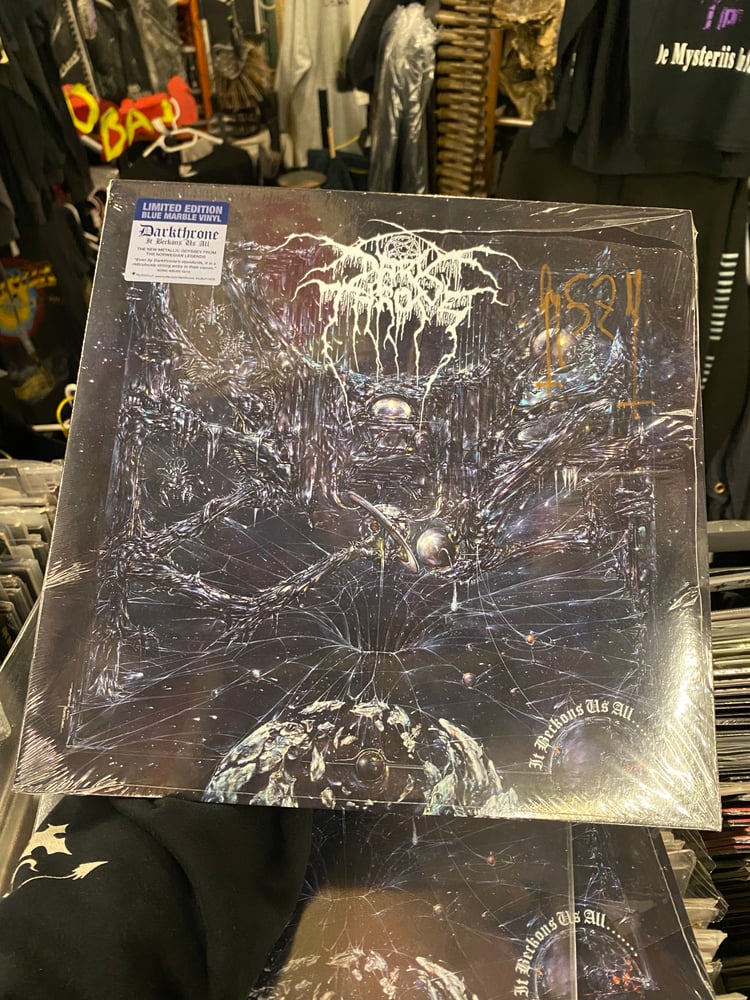 Image of LP Darkthrone It Beckons Us All signed / blue marble