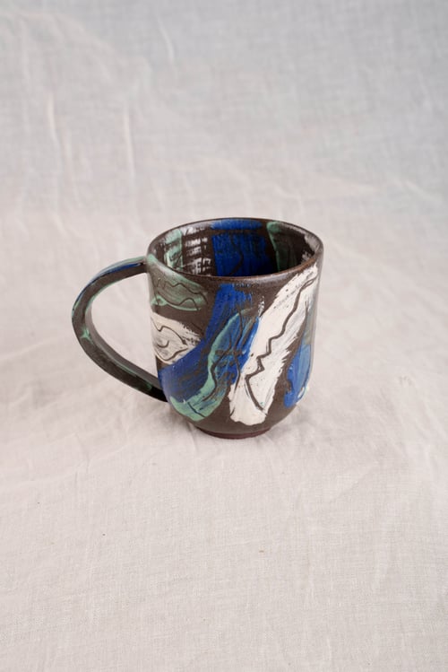 Image of Terracotta and Slip Sgraffitto Mug