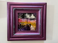 Purple Square Abstract with Custom Frame