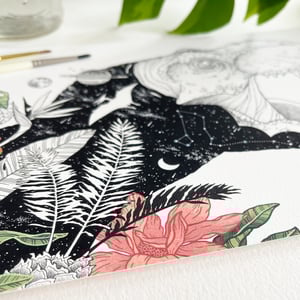 Image of 8x10 Botanical Tyrannosaurus (Gouache Version), fine art print