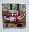 Penny Toy Ship and Sailor UNFRAMED 