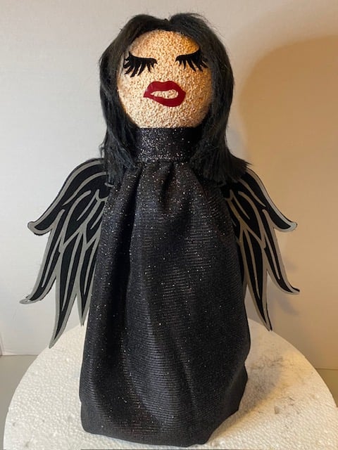 Image of Happy Krampusnacht: (ONE LEFT!) Black Angel Tree Topper! (Only 10 Available - FREE SHIPPING))