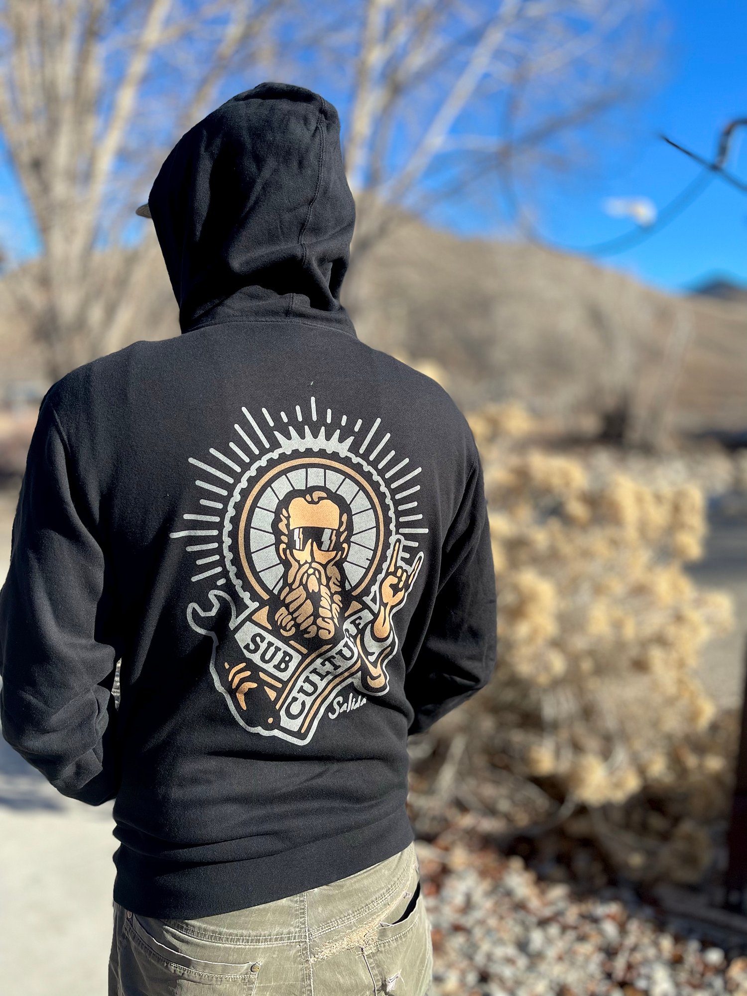 Image of Dirt Jesus Hoodie - Zip Up - Black