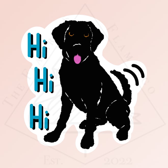 Image of Dog Hi Hi Hi - Sticker