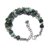 Image 3 of Bracelet of stones green Indian agate