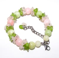 Image 1 of Pink and green bracelet
