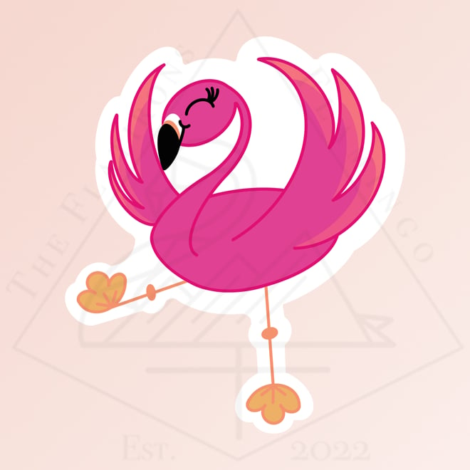 Image of Happy Flamingo Pink - Sticker