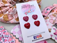 Image 1 of Glitter Heart Earrings