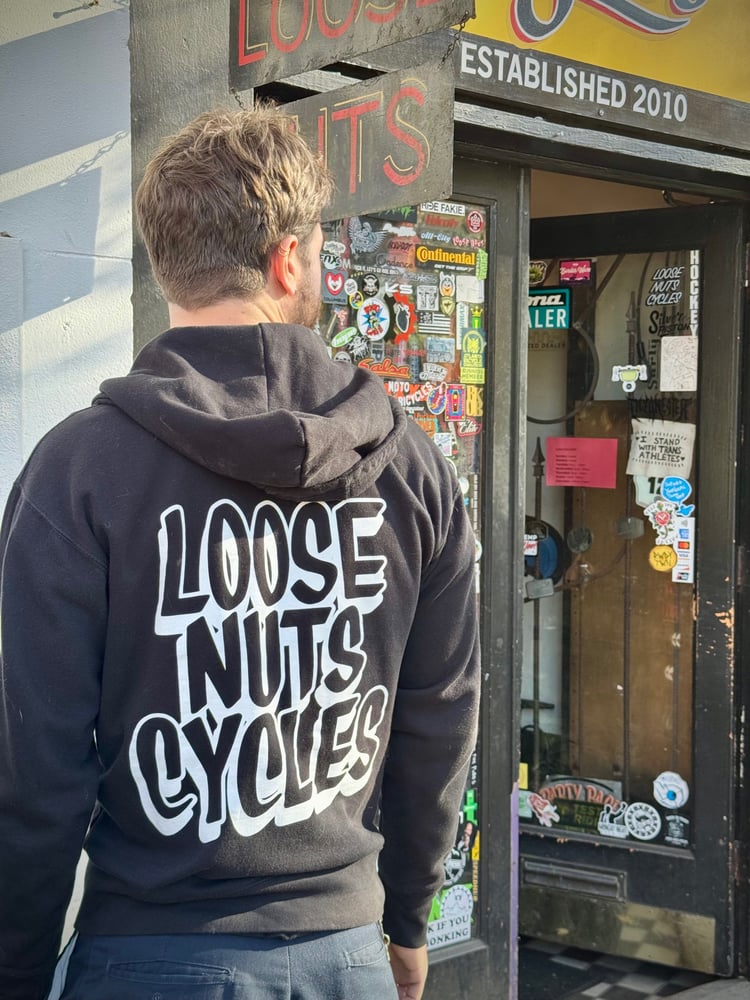 Image of Loose Nuts Cycles Zip Up Hoodie