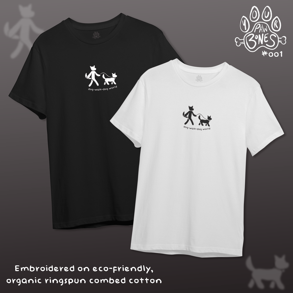 Image of Dog-Walk-Dog World (Embroidered T-Shirt)