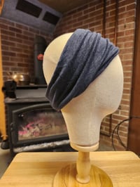 Image 1 of Linen Stretchy Wrap - Navy
