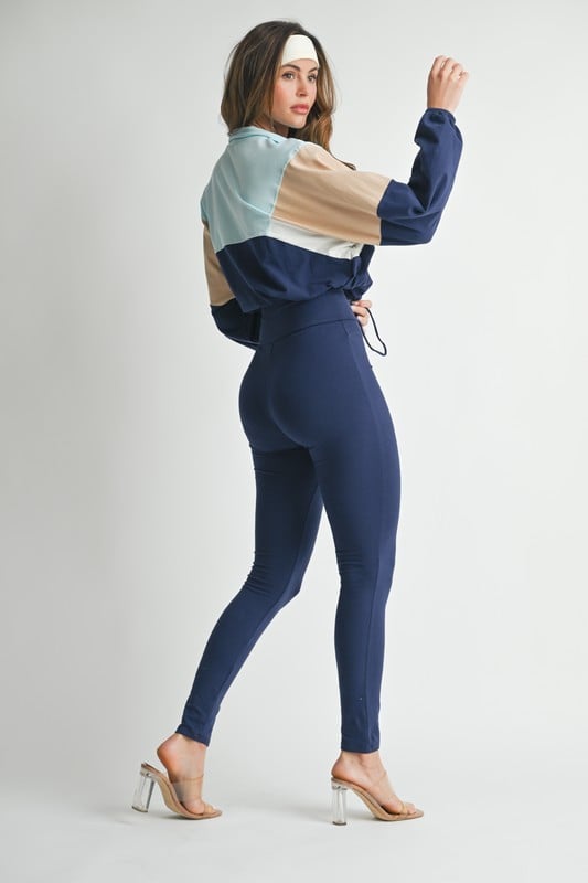 Image of Color Block Active Set -Navy 