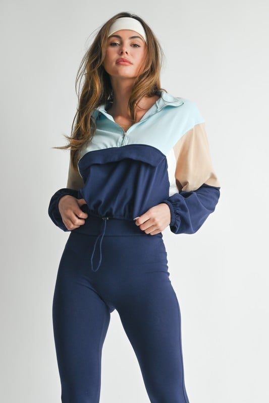 Image of Color Block Active Set -Navy 