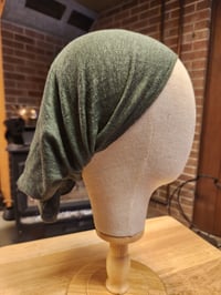Image 2 of Linen Stretchy Wrap- Forest Green