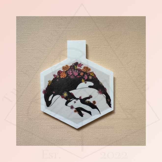 Image of Orca and Rubies - Magnet Deluxe Bookmark