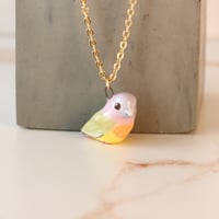 Image 3 of Pink Necked Green Pigeon Necklace