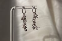 Image 1 of Silver Chain Dangle Earrings