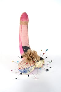 Image 2 of Large Lavender Stuffed Cock, Voodoo Doll, Ornament - No2