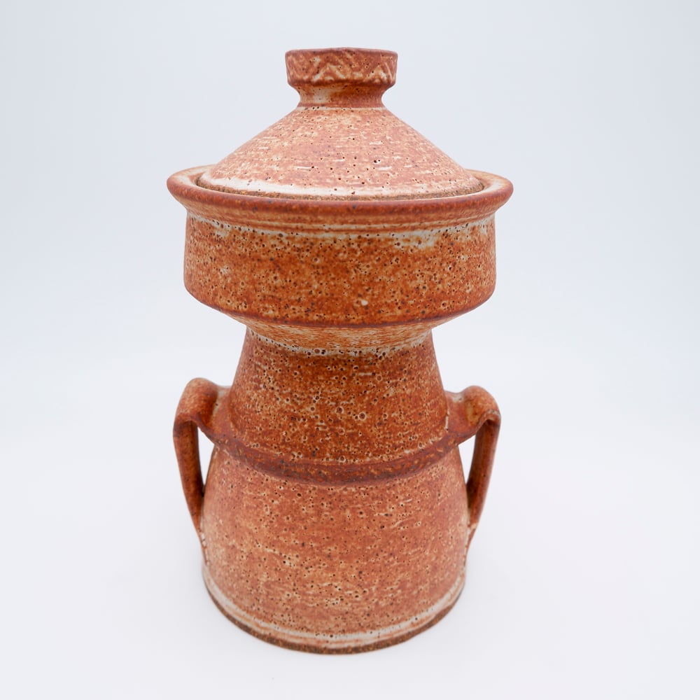 Image of Pedestal Jar (rust)